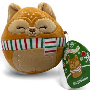 Squishmallow Jacqueline the Christmas Fox 5”